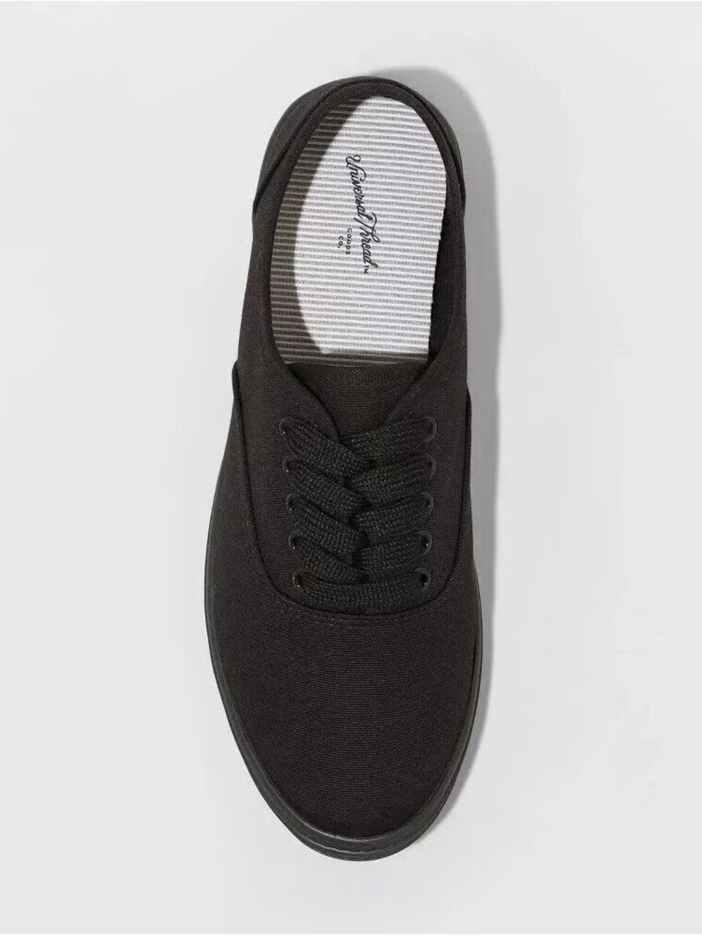 Universal Thread- Men's Black Canvas Lace-Up Sneakers Size 9